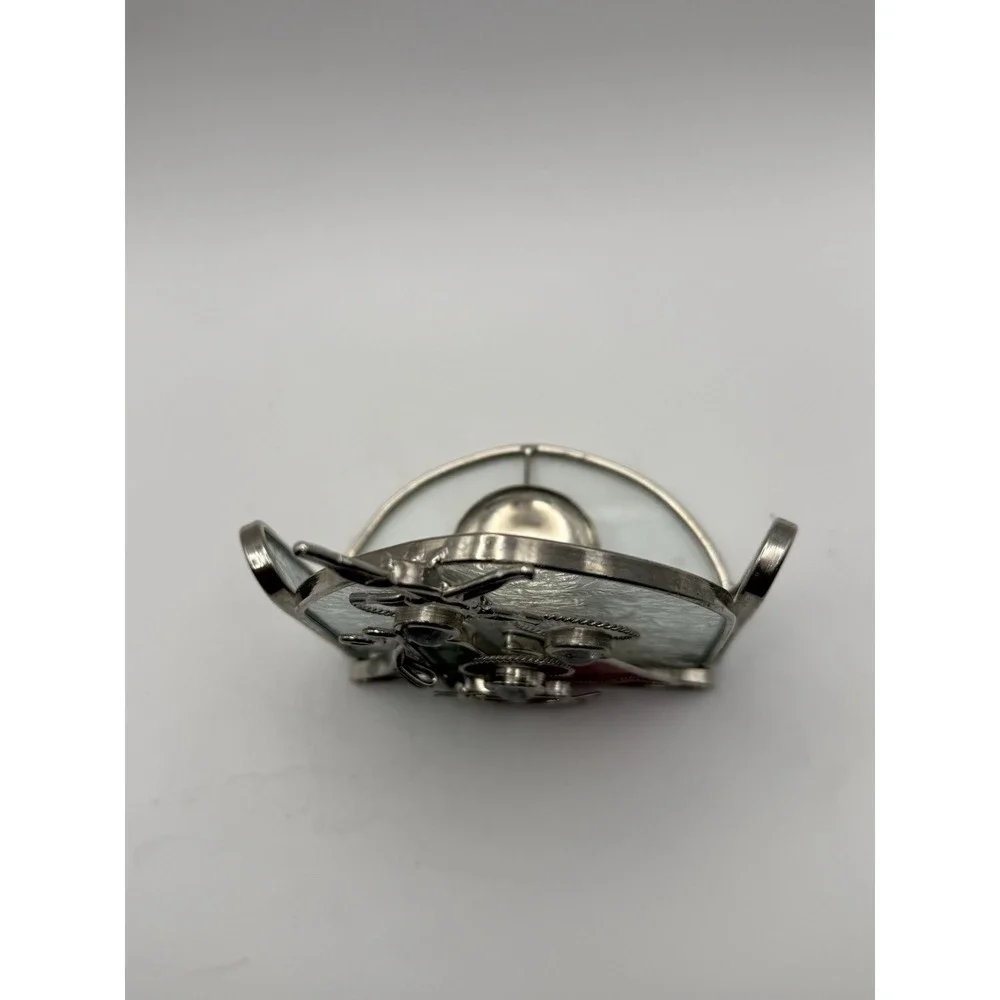 VTG Stained Glass Nativity Candle Holder 6